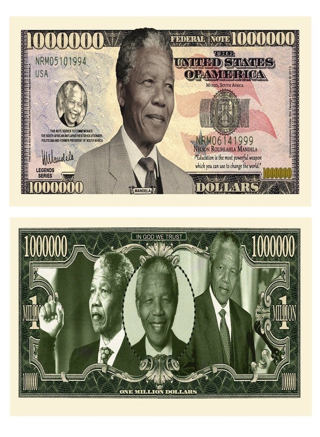 American Art Classics Nelson Mandela Million Dollar Bill in Collector Quality Currency Holder - Image 1